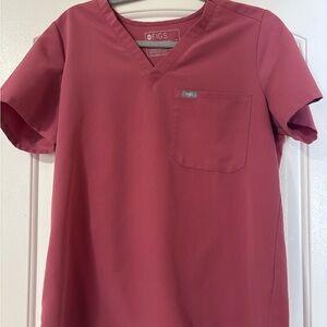 Figs Rose V-Neck Scrub Top